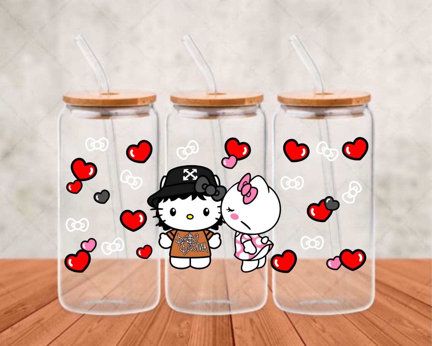 Hello Kitty x Peso Pluma UV-DTF (adhesive cup wrap)