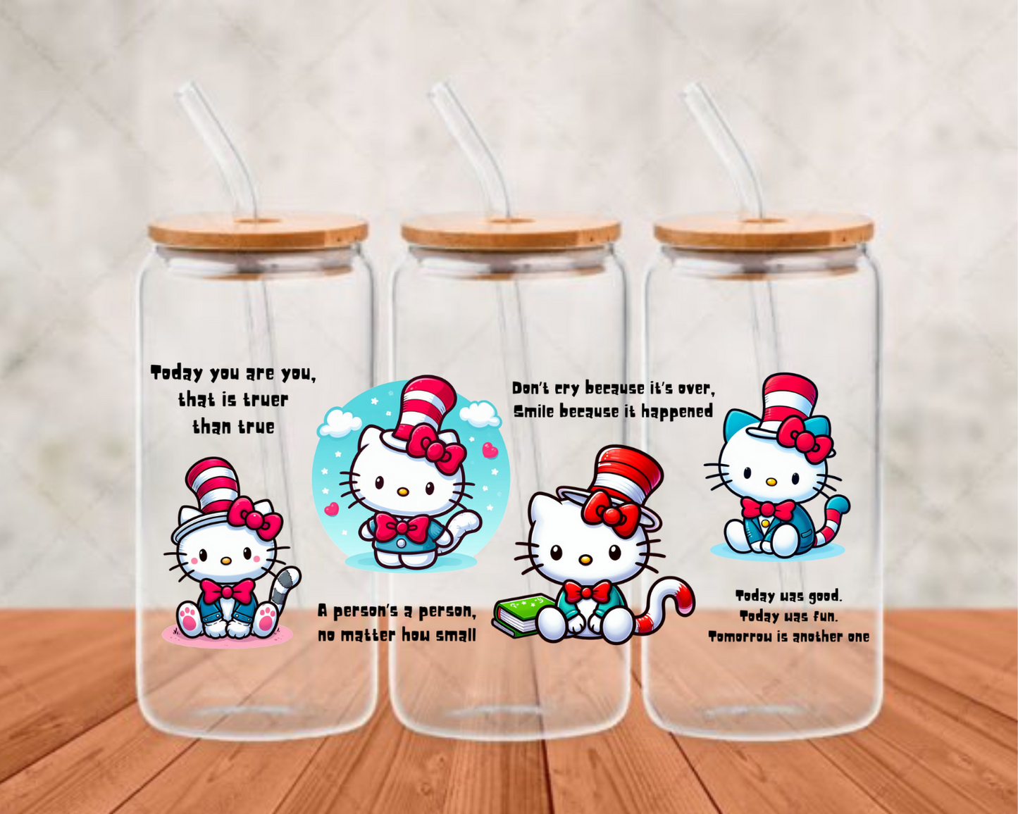 Dr.Suess kitty UV-DTF (adhesive cup wrap)