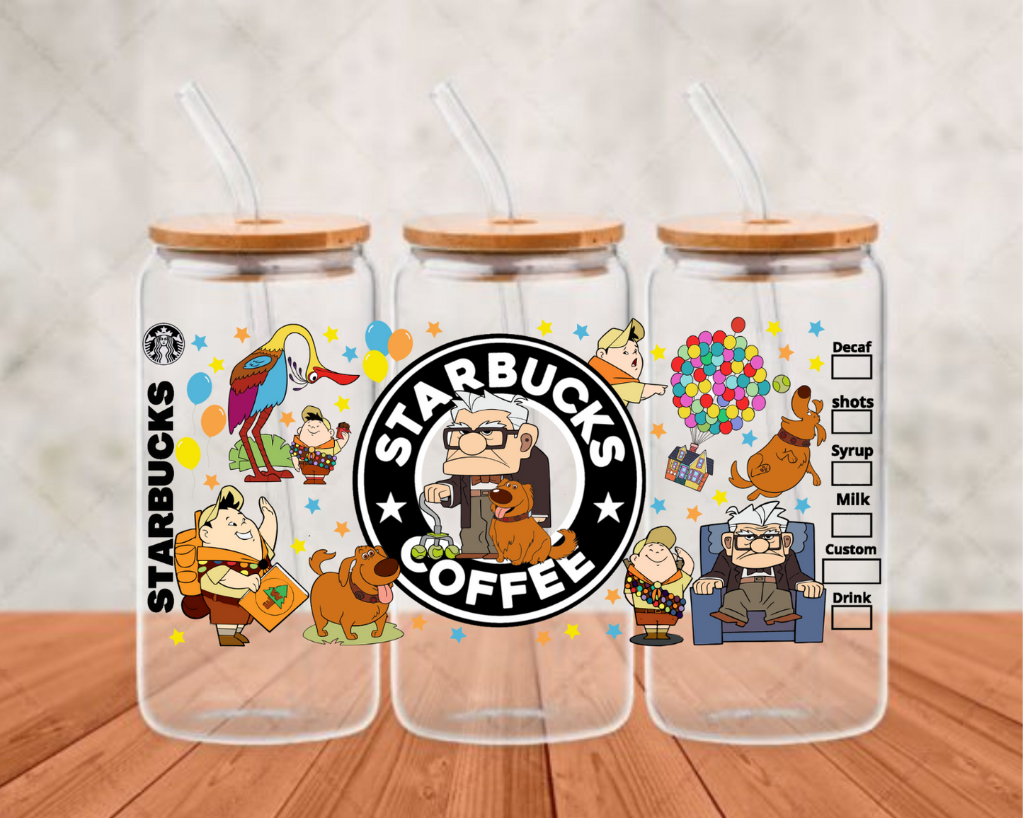 UpStarbucks UV-DTF adhesive cup wrap