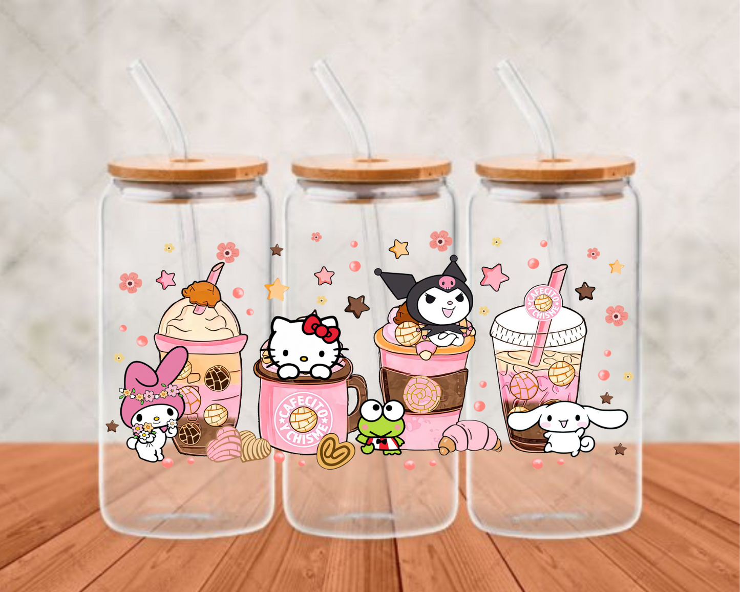 hello kitty cafecito y chisme UV-DTF (adhesive cup wrap)