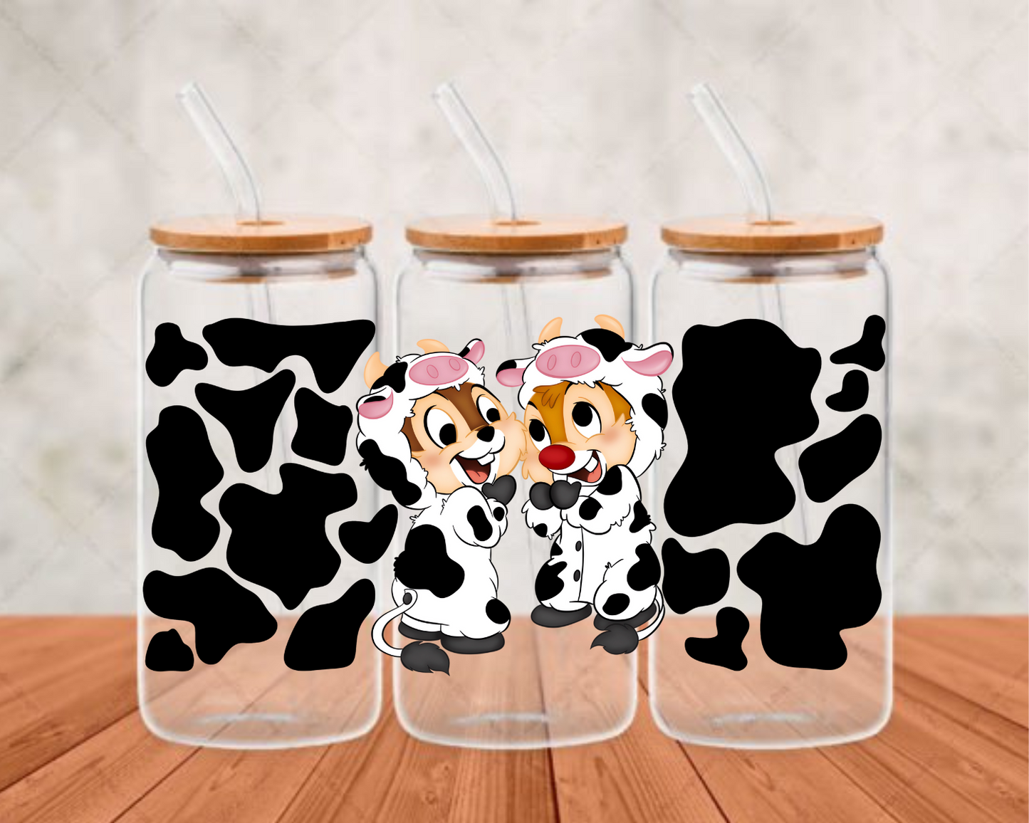 cow print UV- DTF Adhesive cup wrap
