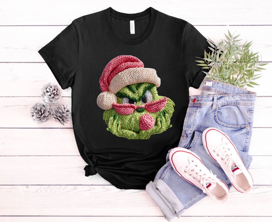 grinch with pink gum