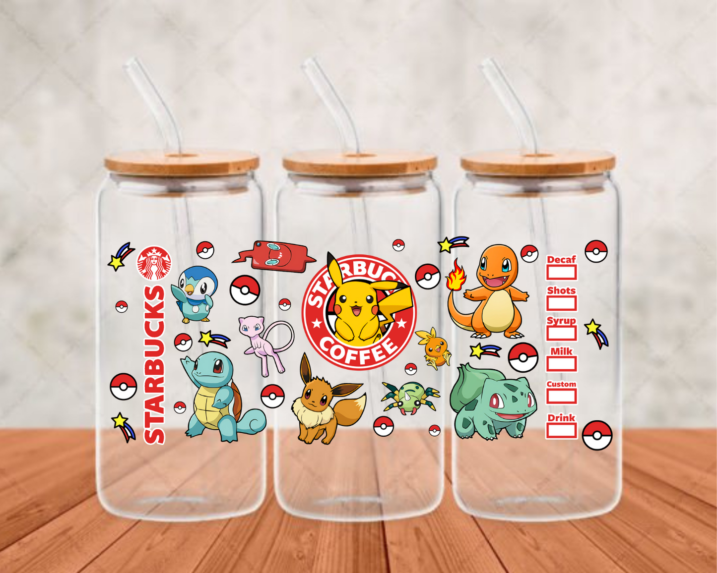 Pokemon UV-DTF (adhesive cup wrap)
