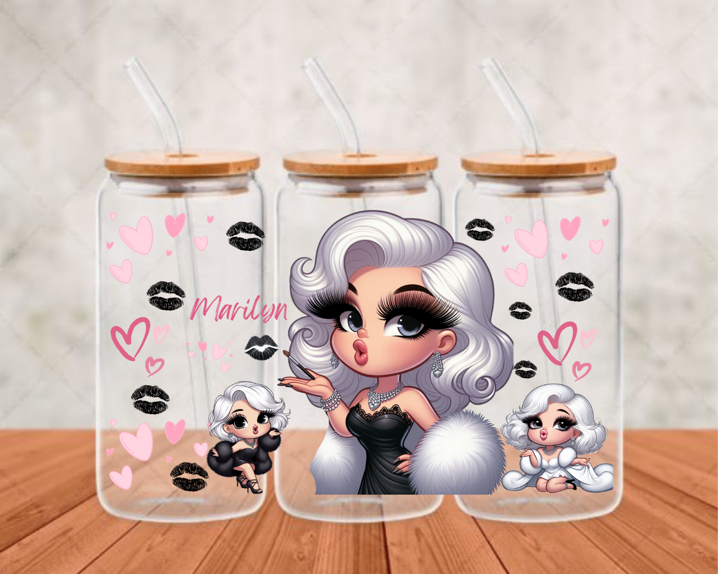 little Marilyn in black uv wrap