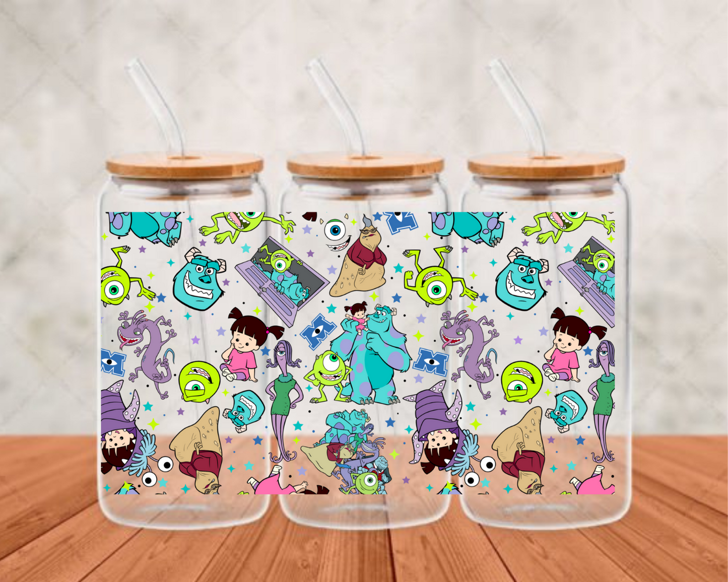 monster inc UV-DTF adhesive cup wrap