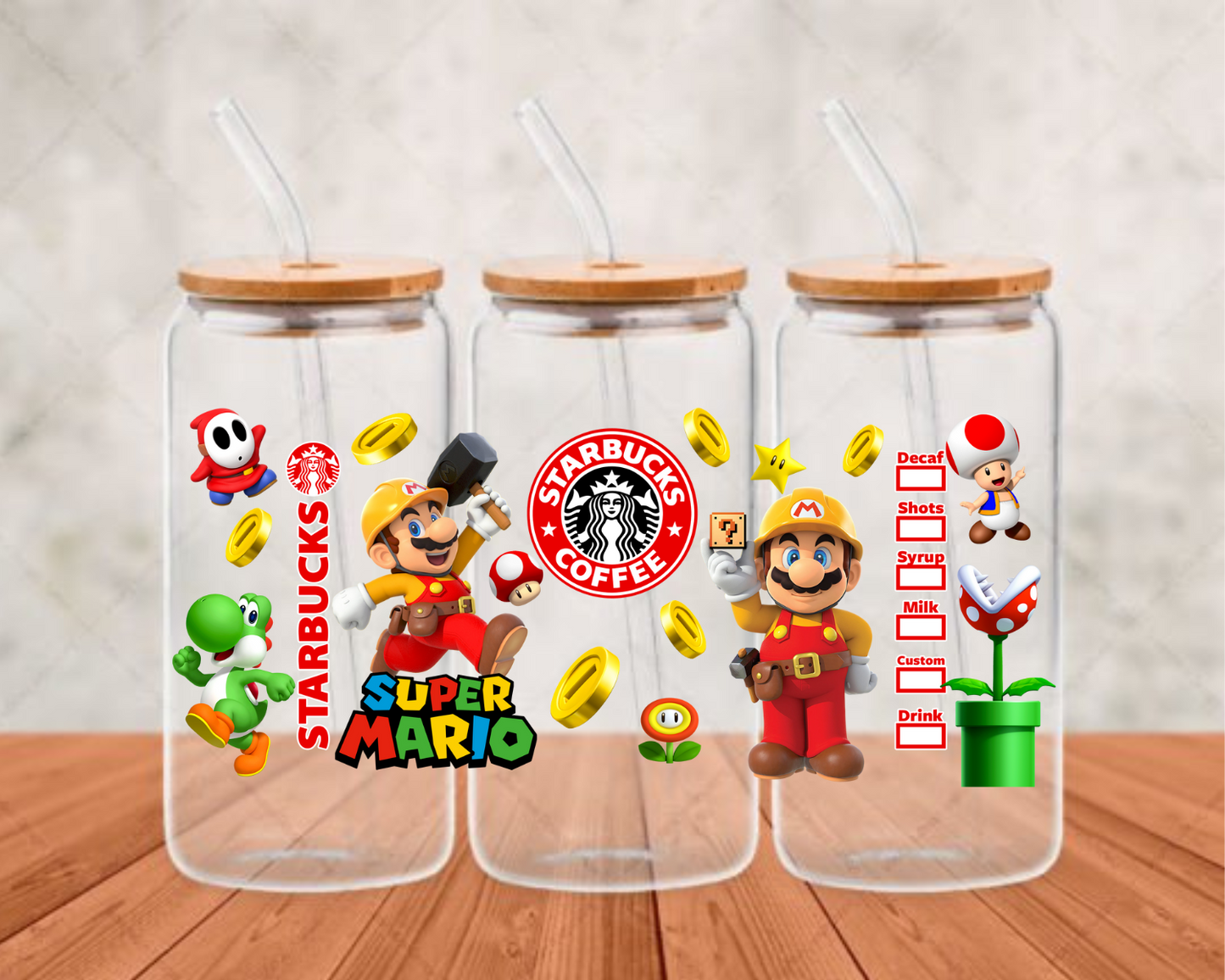 Mario UV-DTF (adhesive cup wrap)