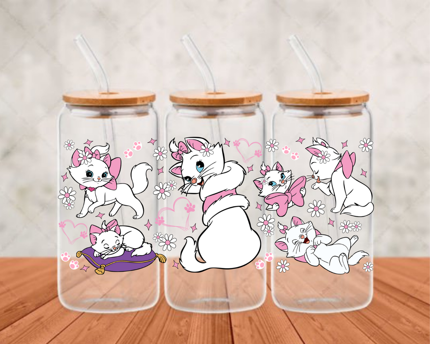 Marie (aristocats) UV-DTF (adhesive cup wrap)