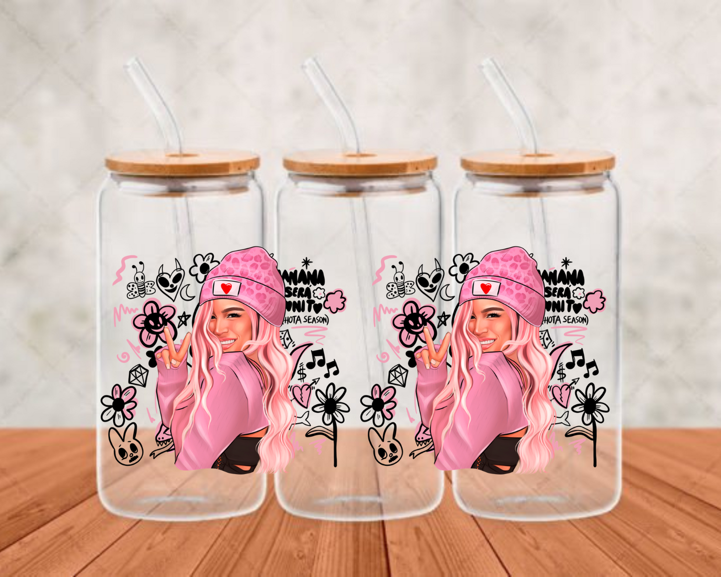 KAROL G / manana sera bonito UV-DTF adhesive cup wrap