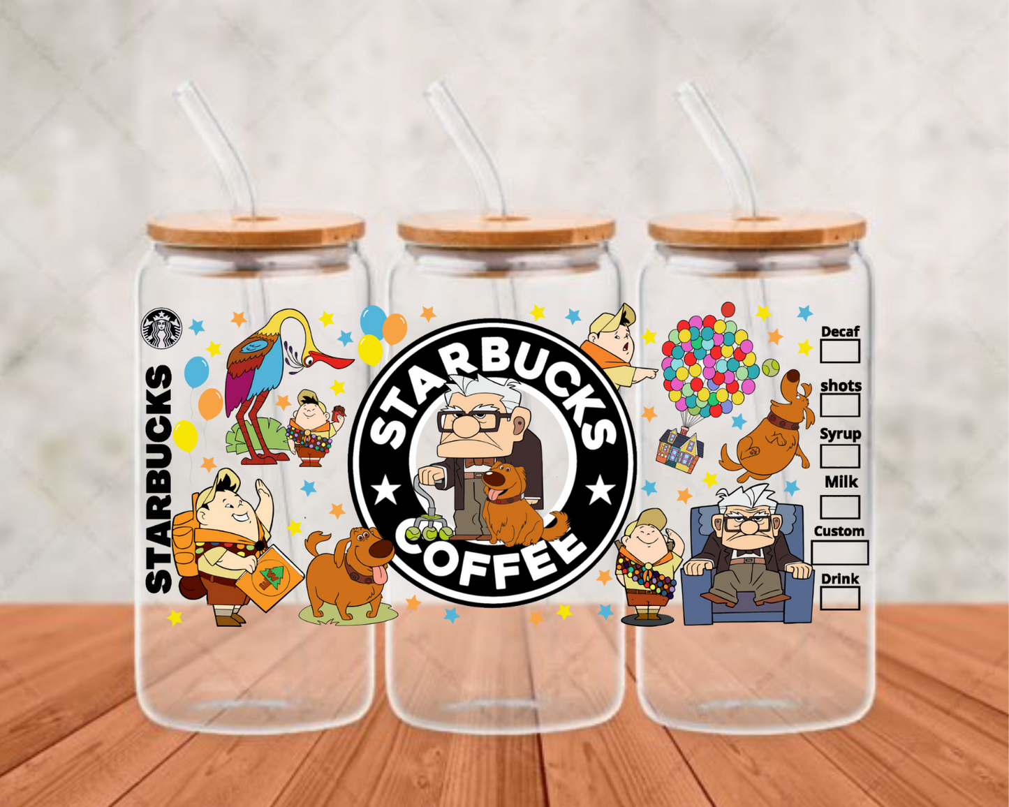 UpStarbucks UV-DTF adhesive cup wrap