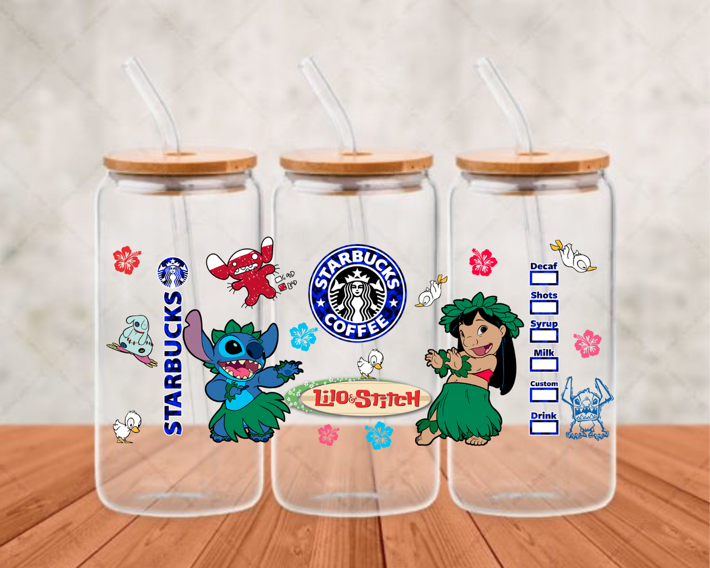 Lilo &Stitch1 UV-DTF (adhesive cup wrap)