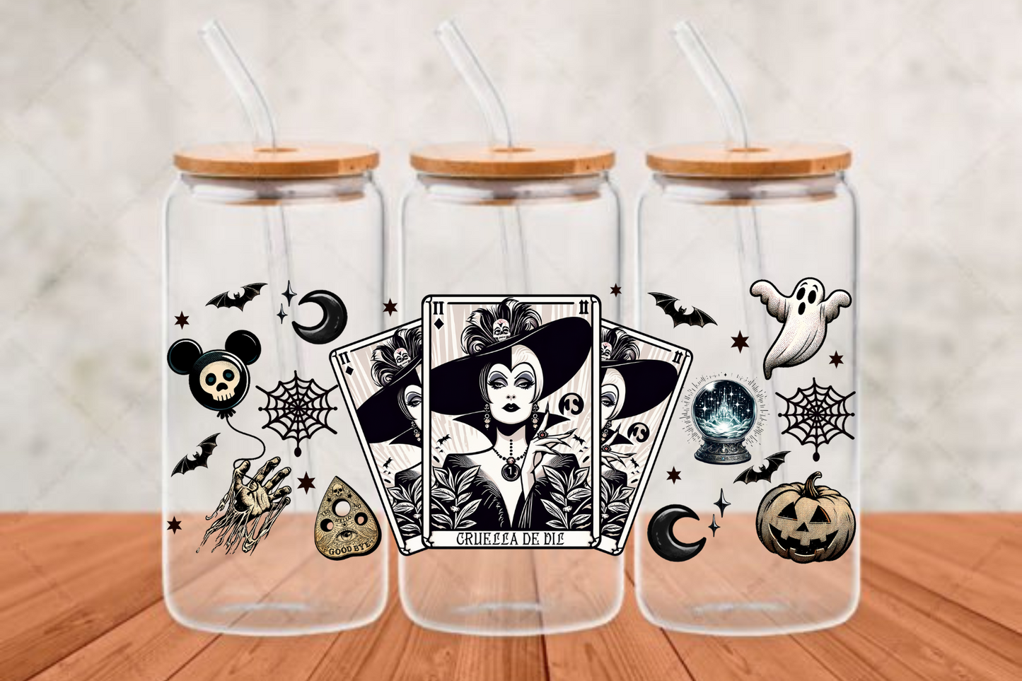 Cruella De Vil (1) UV-DTF adhesive cup wrap