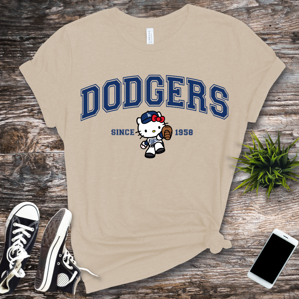 Hello Kitty Dodgers Blue Letters