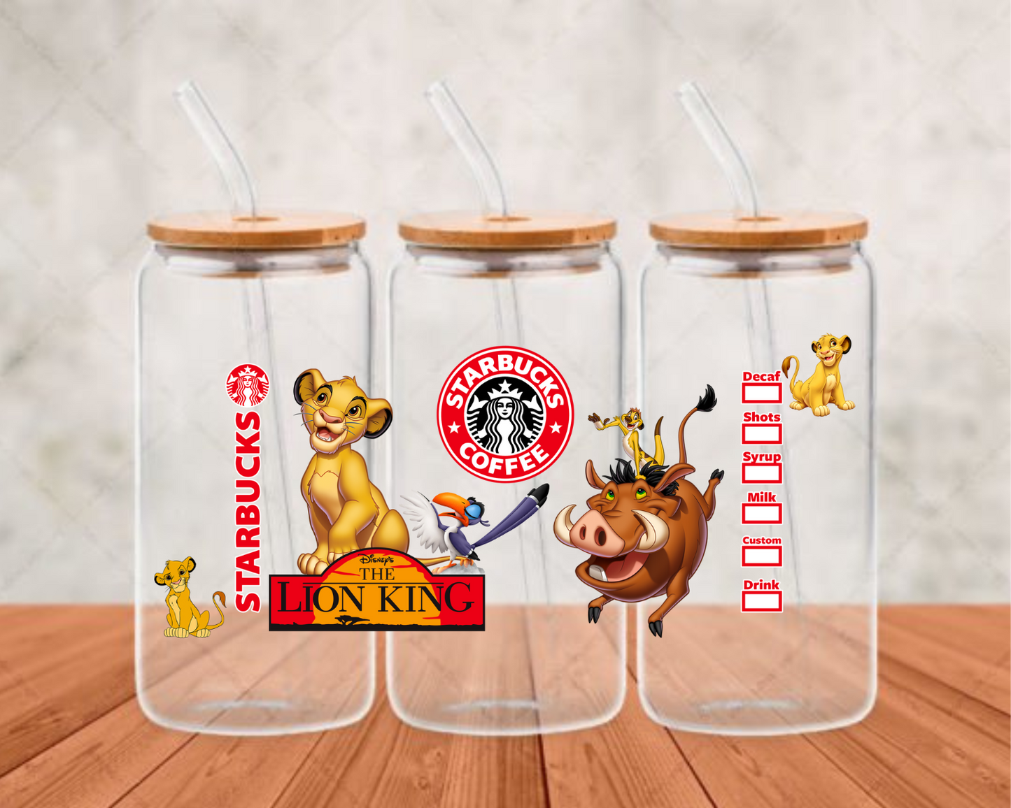 Lion King UV-DTF (adhesive cup wrap)