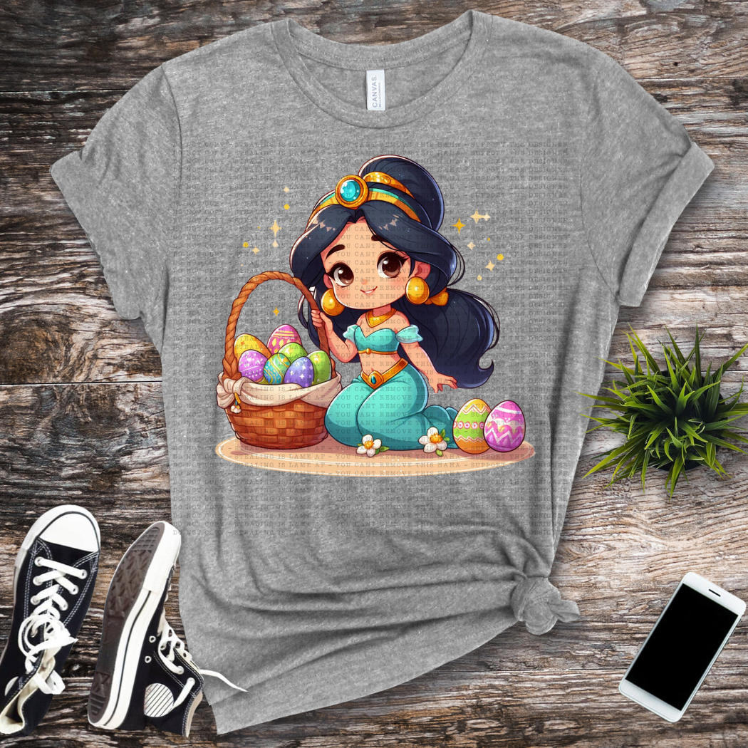 Jasmin with easter eggs