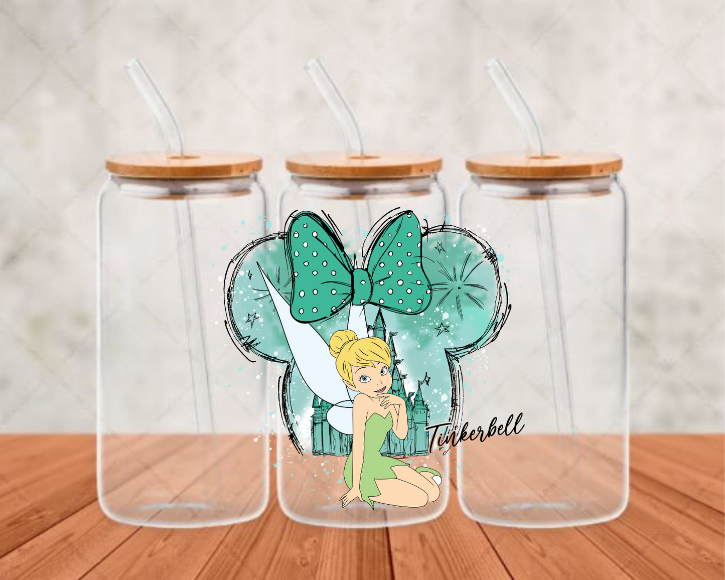 Tinkerbell UV-DTF adhesive cup wrap
