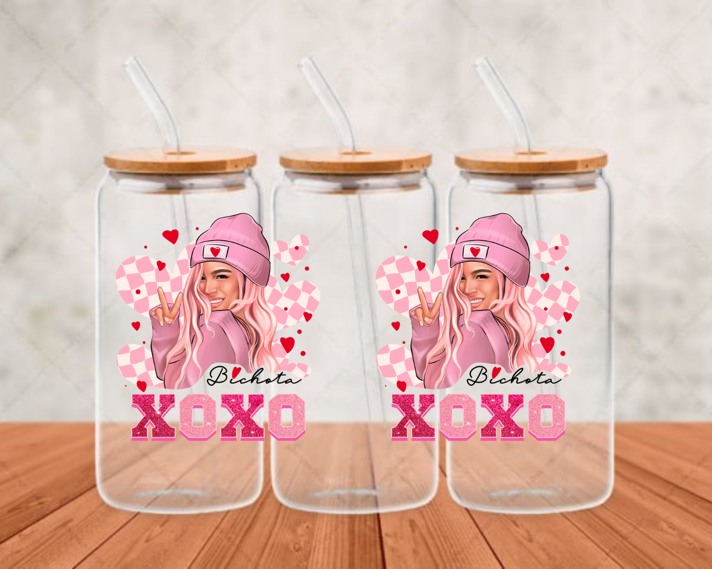 Bichota Karol G XOXO UV-DTF (adhesive cup wrap)