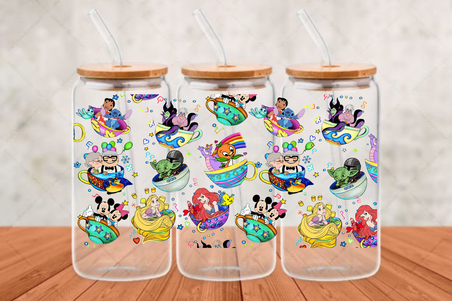 disney cups UV-DTF adhesive