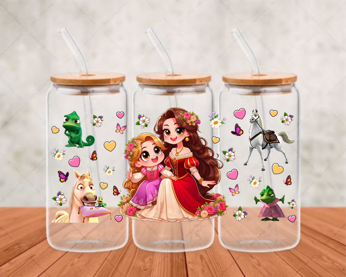 baby tangled UV- DTF Adhesive cup wrap