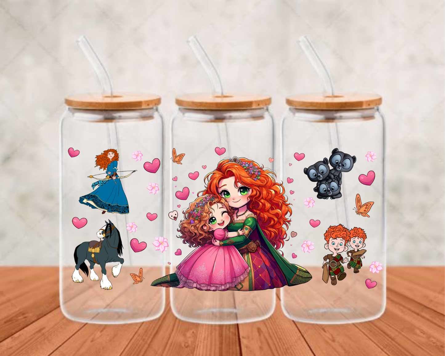 Merida daughter UV-DTF adhesive cup wrap