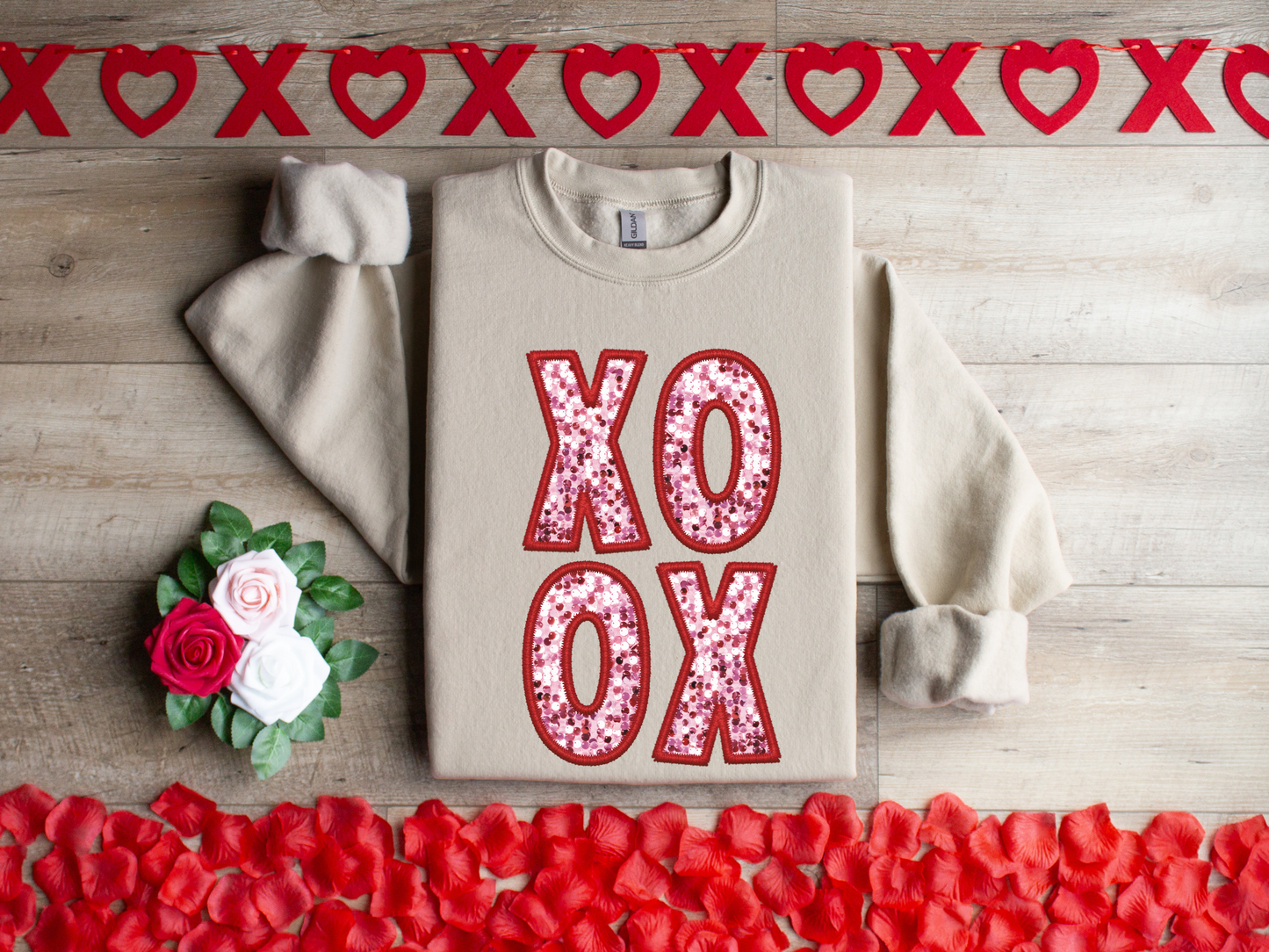 xoxo embroidery look