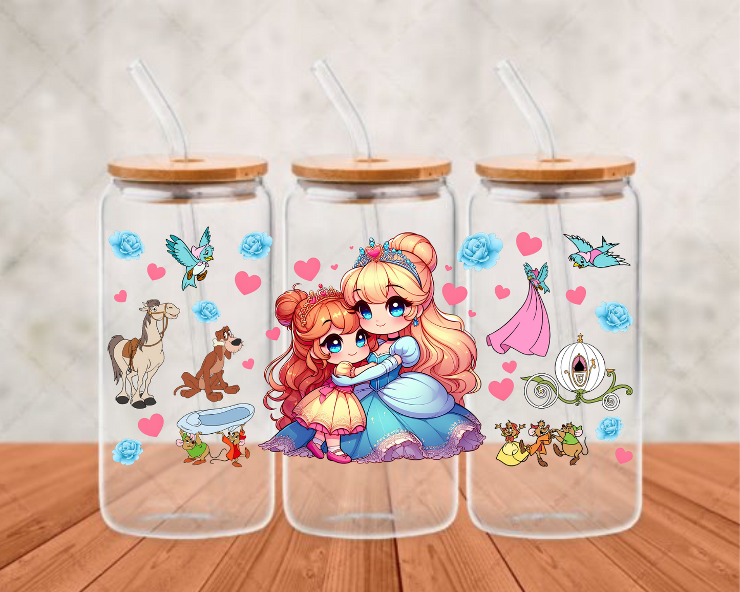 baby cinderellaUV- DTF Adhesive cup wrap