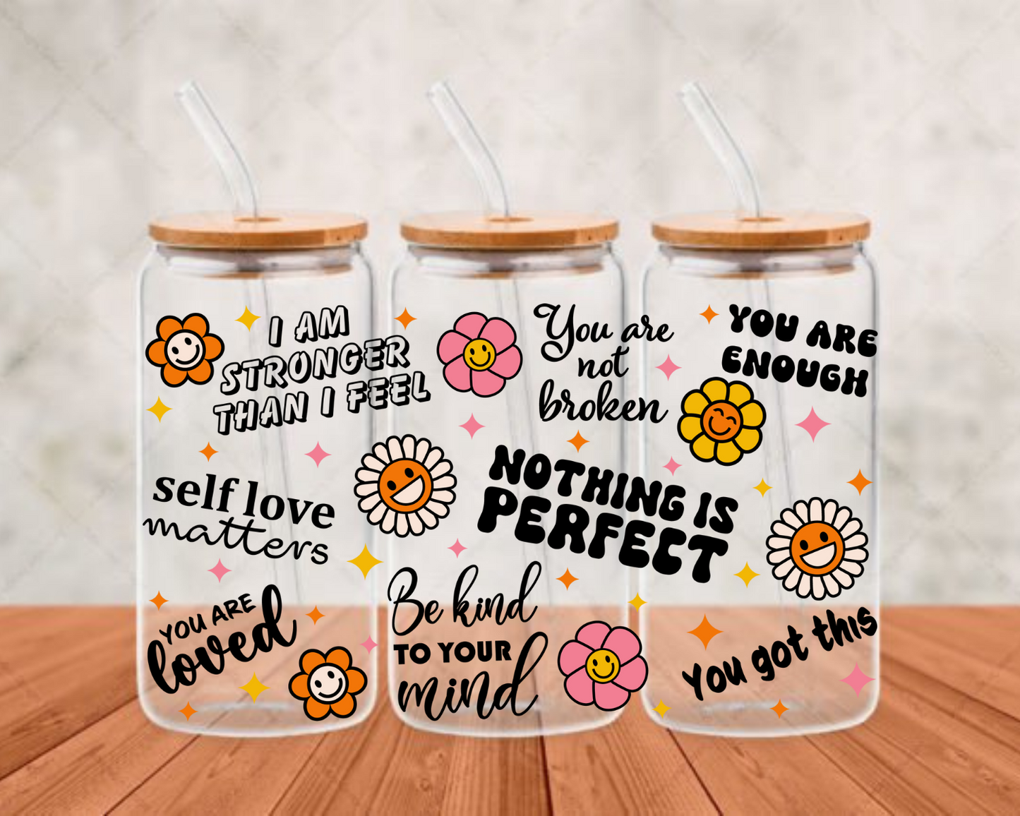 Be Kind To Your Mind UV-DTF (adhesive cup wrap)