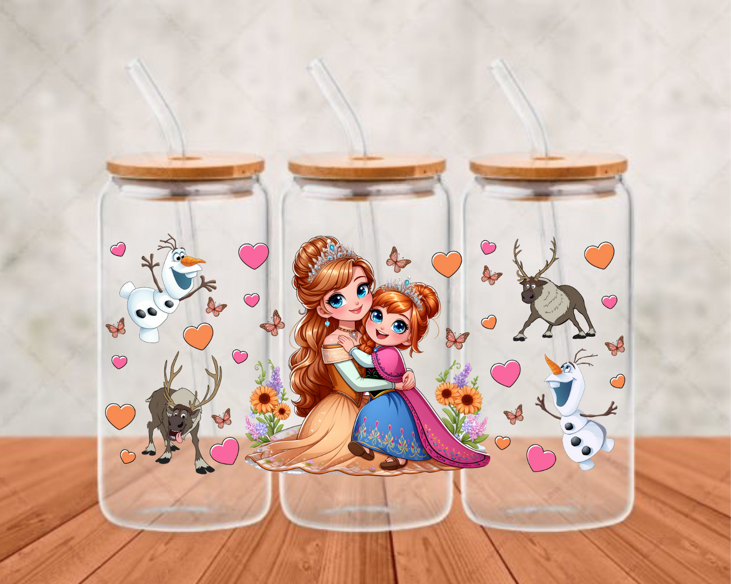 baby Ana and mother UV- DTF Adhesive cup wrap