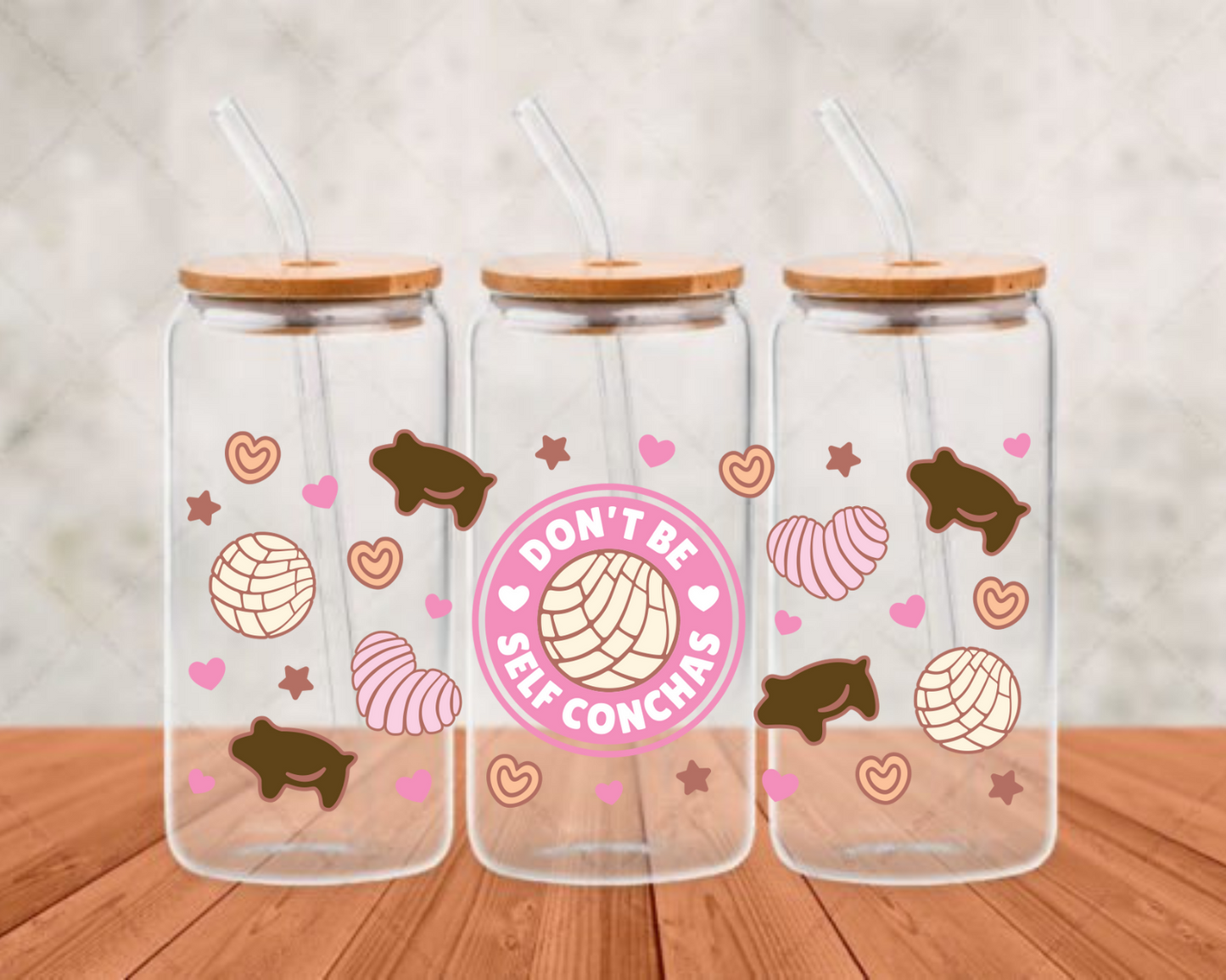 don't be a self conchas UV-DTF (adhesive cup wrap)