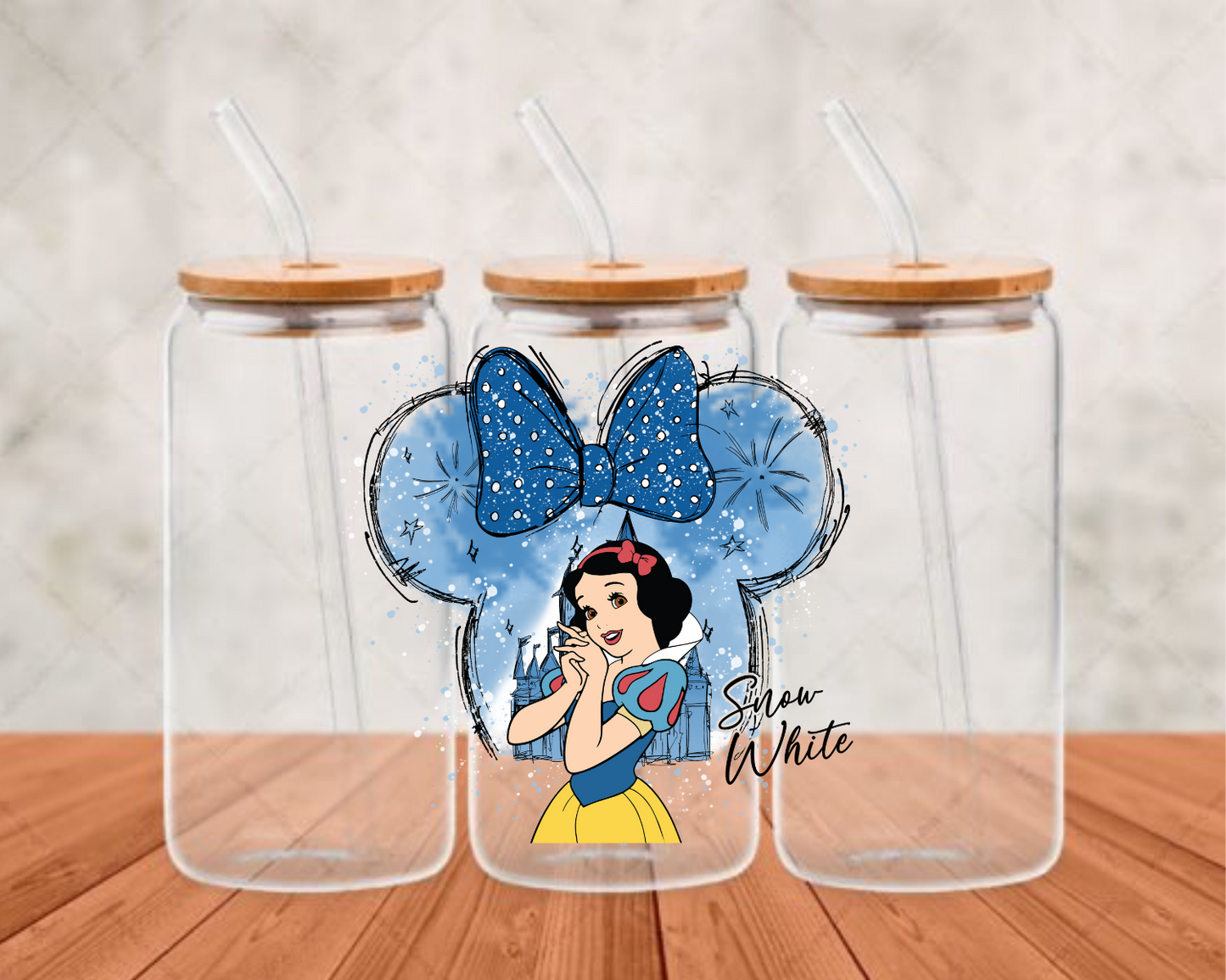 Snow White UV-DTF adhesive cup wrap