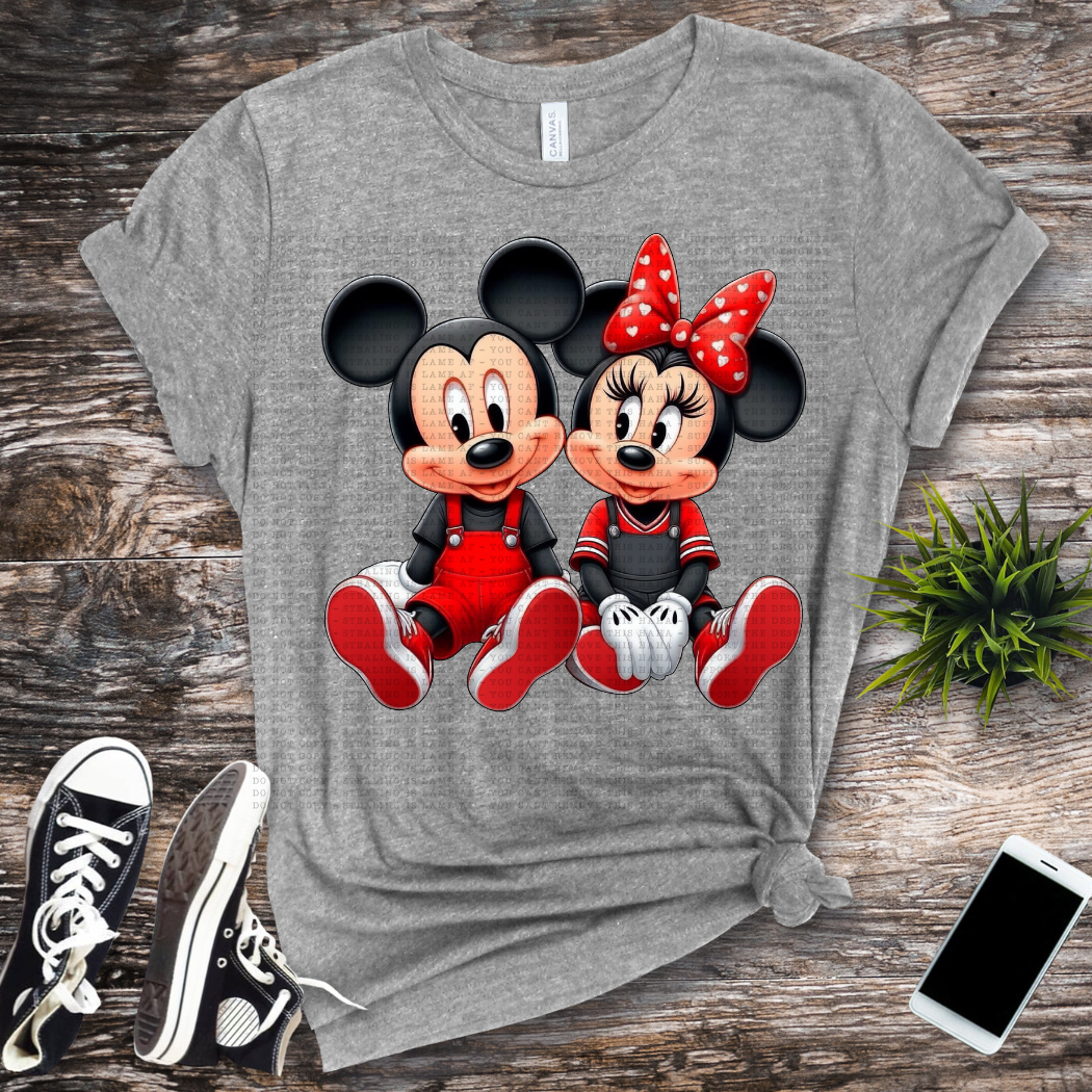 M&M in red and black