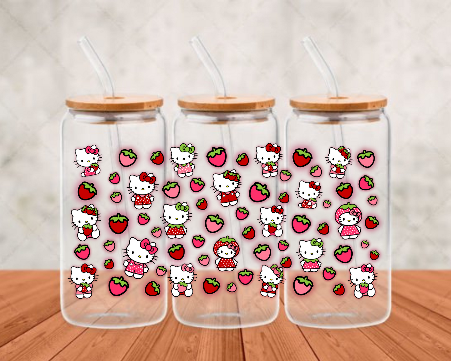 StrawberriesHK transparent UV-DTF (adhesive cup wrap)