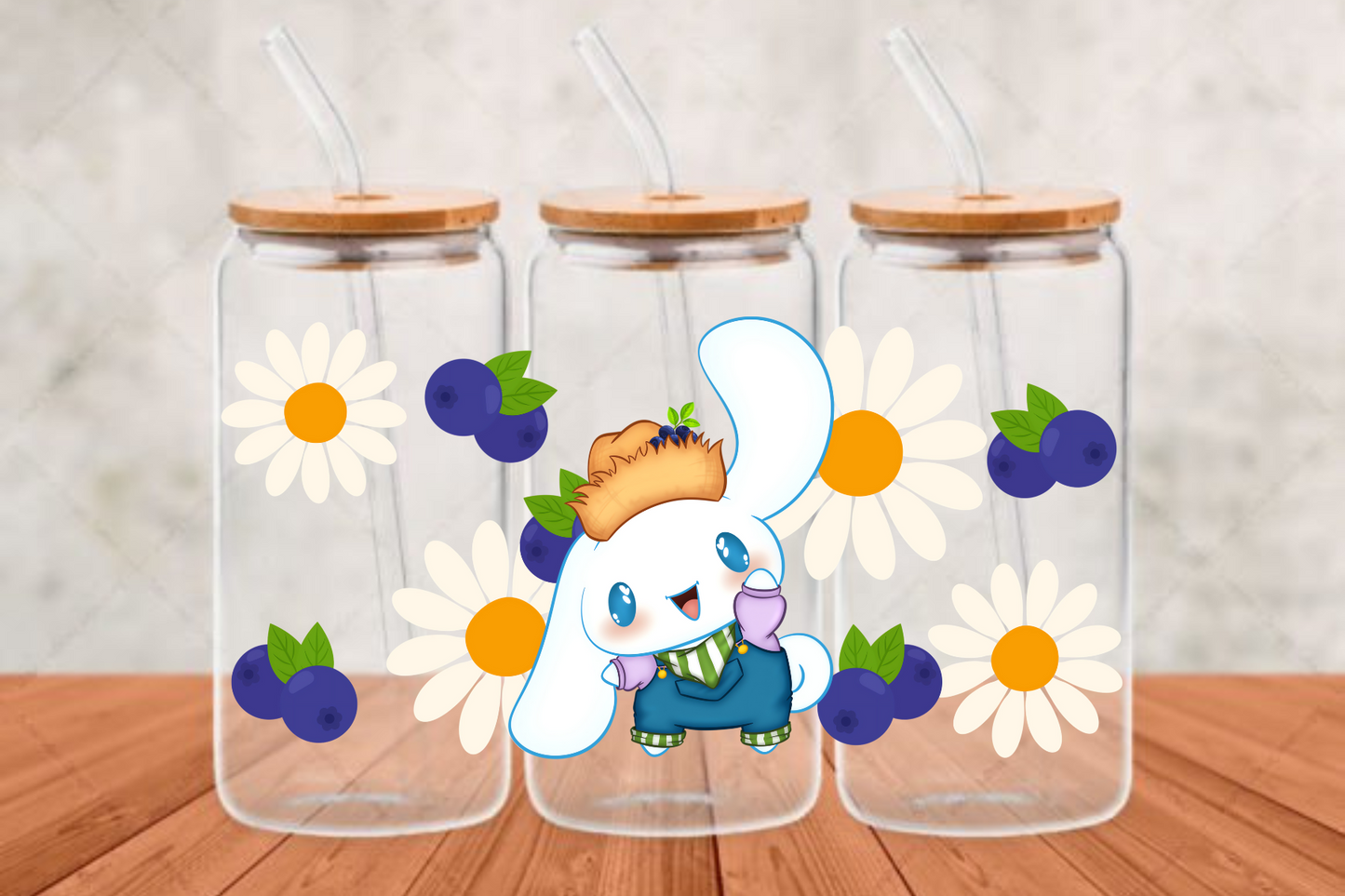 berry Cinnamoroll UV- DTF Adhesive cup wrap