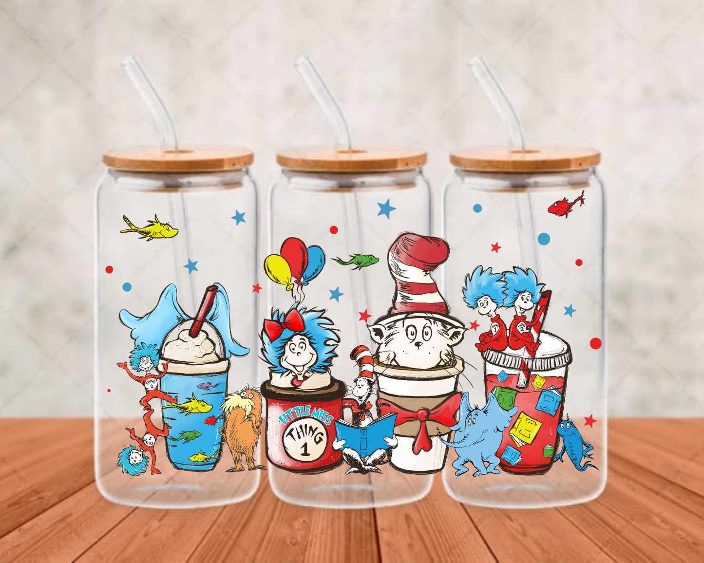 dr seuss UV-DTF adhesive cup