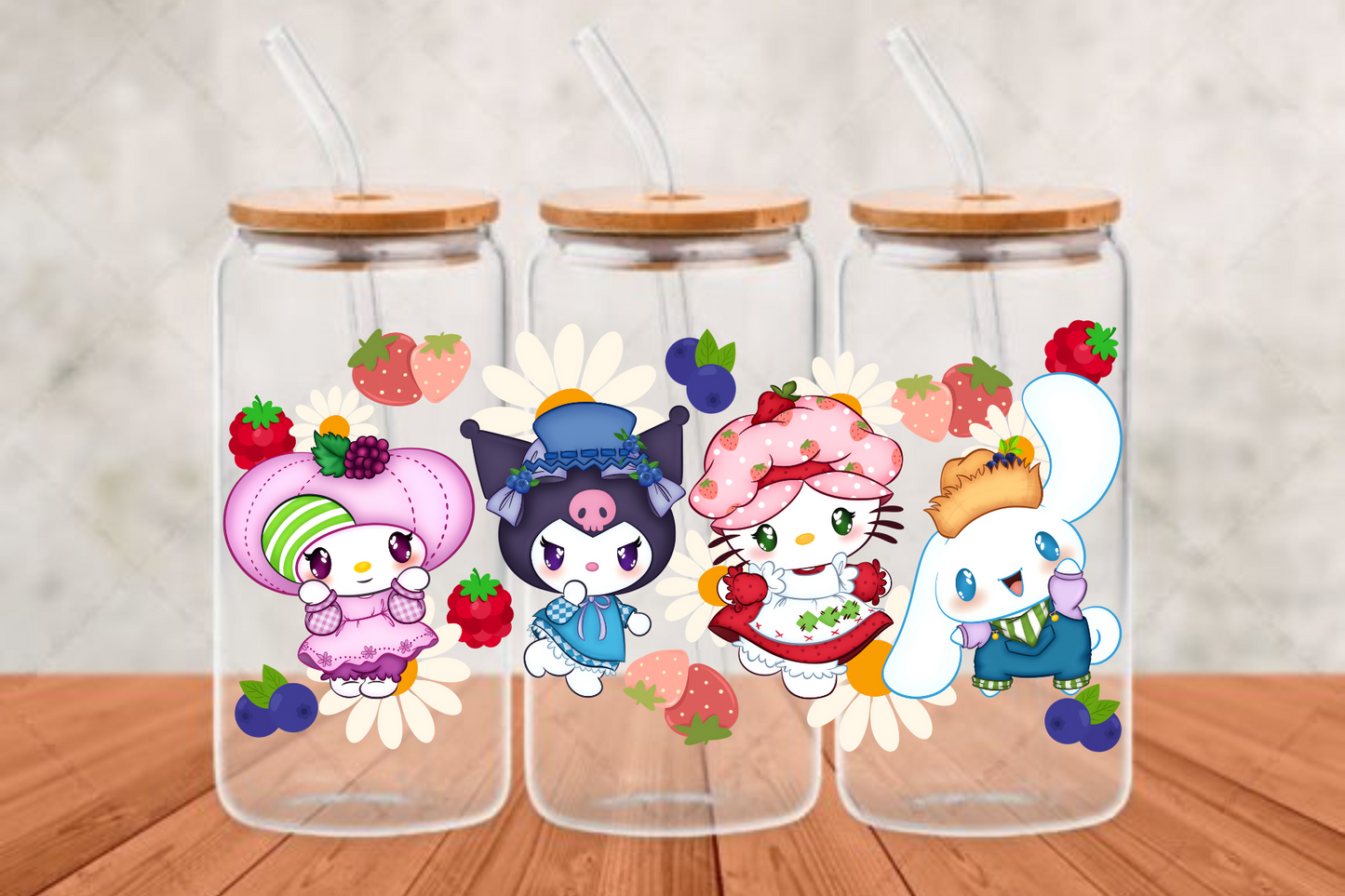 Cinnamoroll characters UV- DTF Adhesive cup wrap