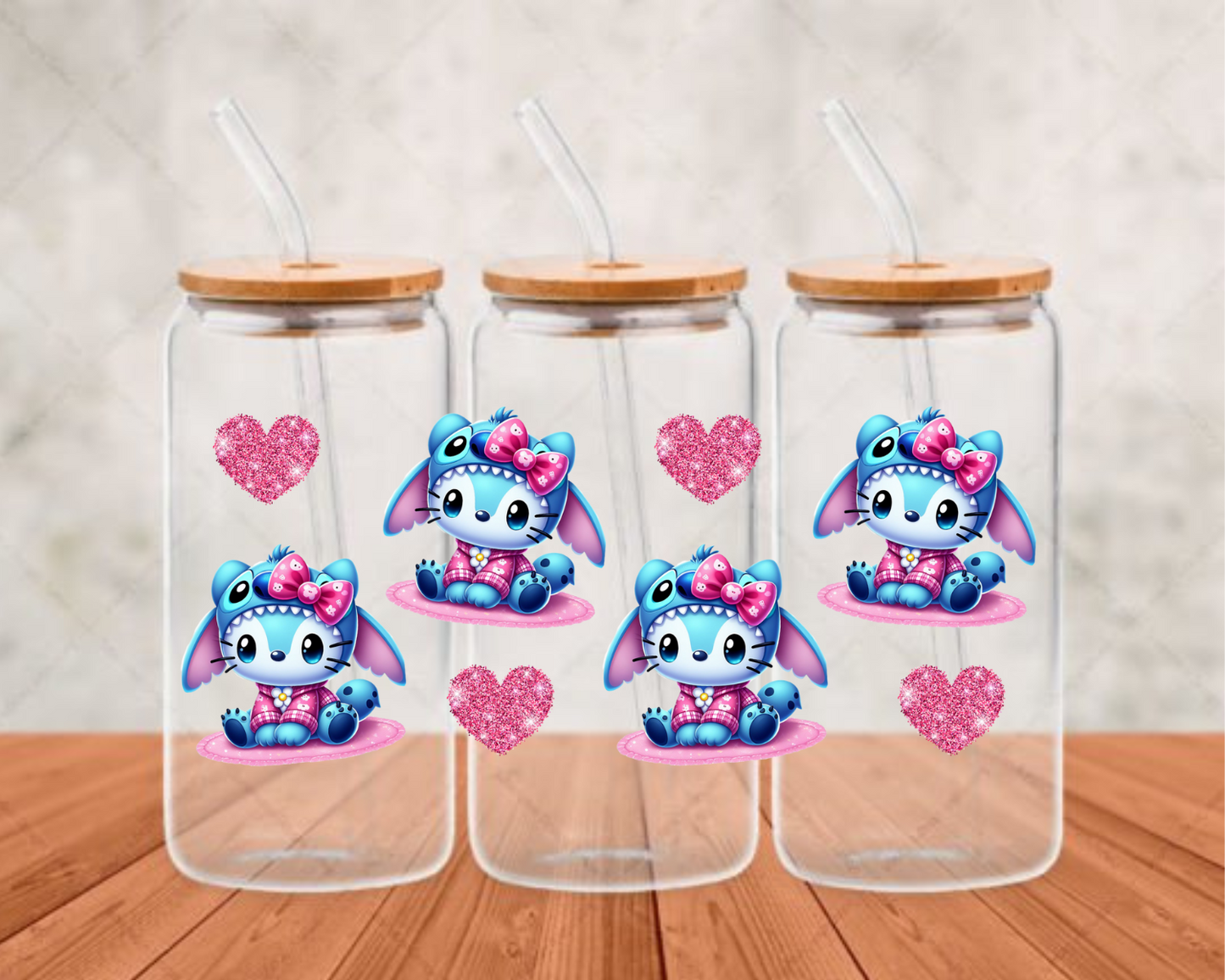 Kitty In Stitch Costume UV-DTF (adhesive cup wrap)