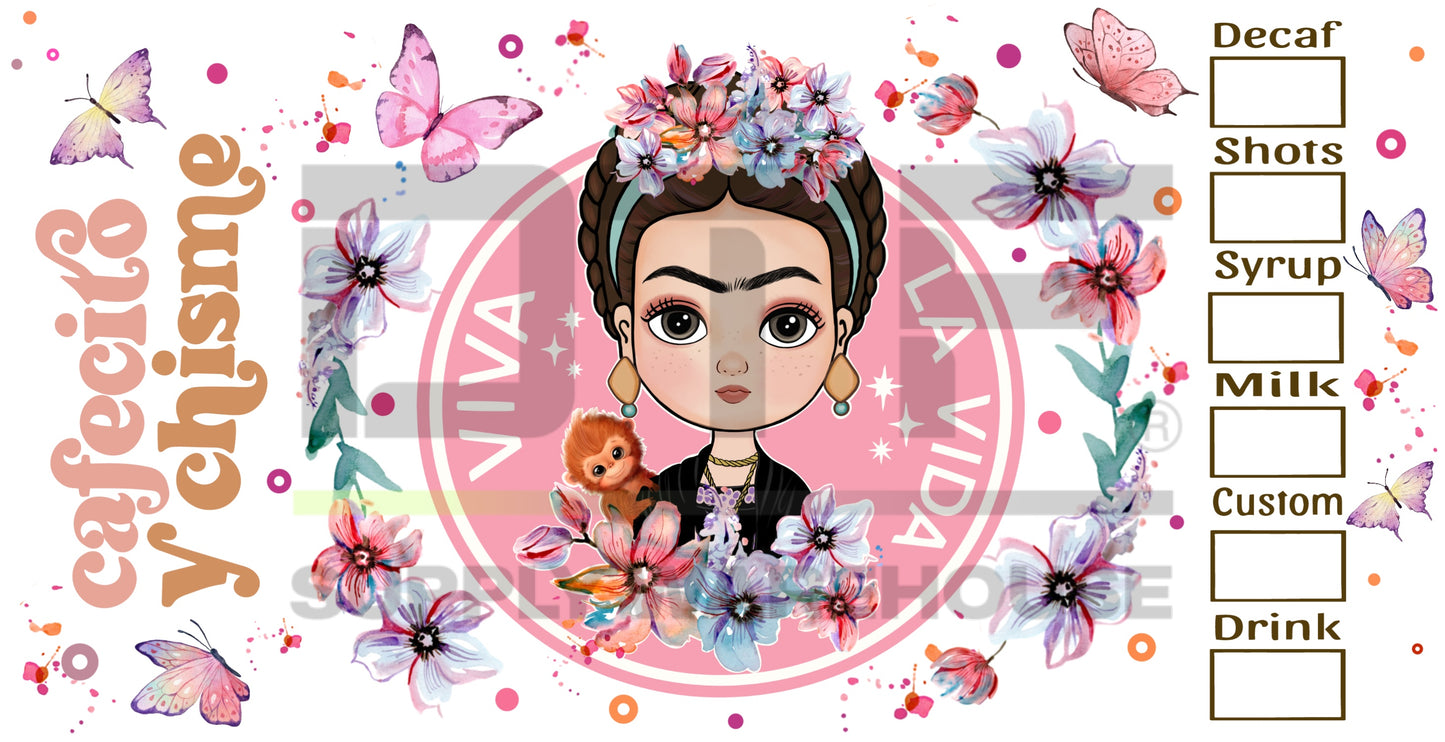 Frida La Vida UV-DTF (adhesive cup wrap)