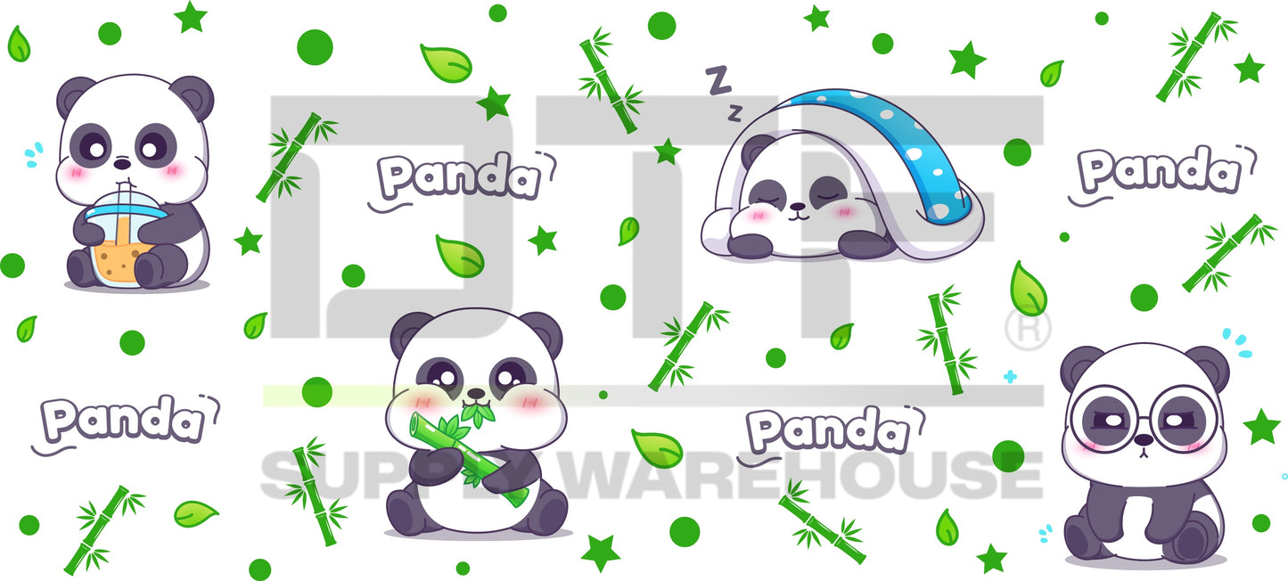 Panda UV DTF cup wrap