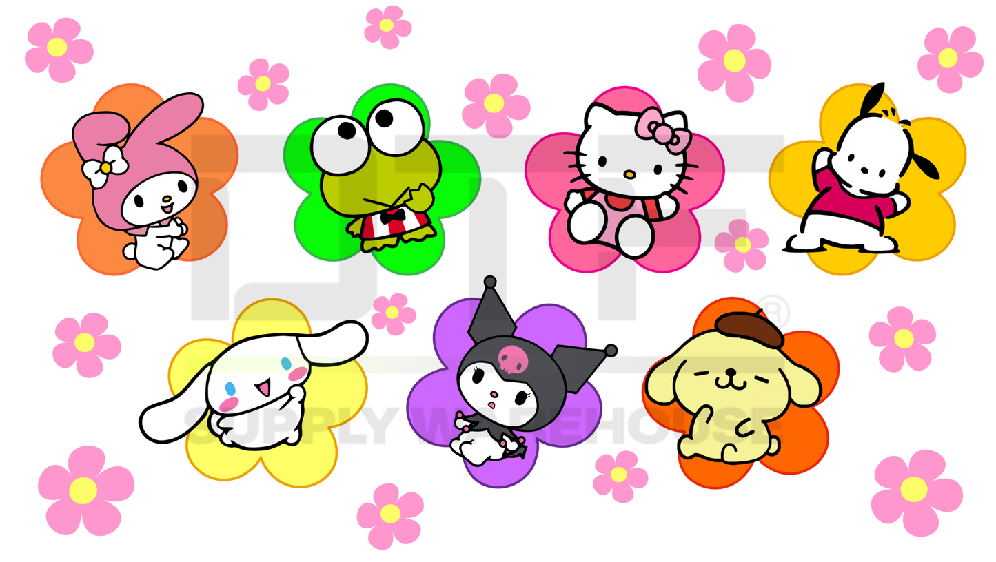 Kitty Hello UV-DTF adhesive cup wraps