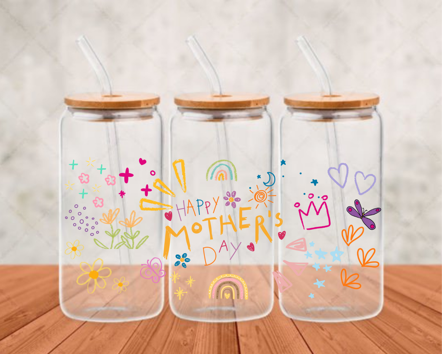 Mother’s Day mug wrap UV- DTF Adhesive cup wrap (Copy) (Copy)