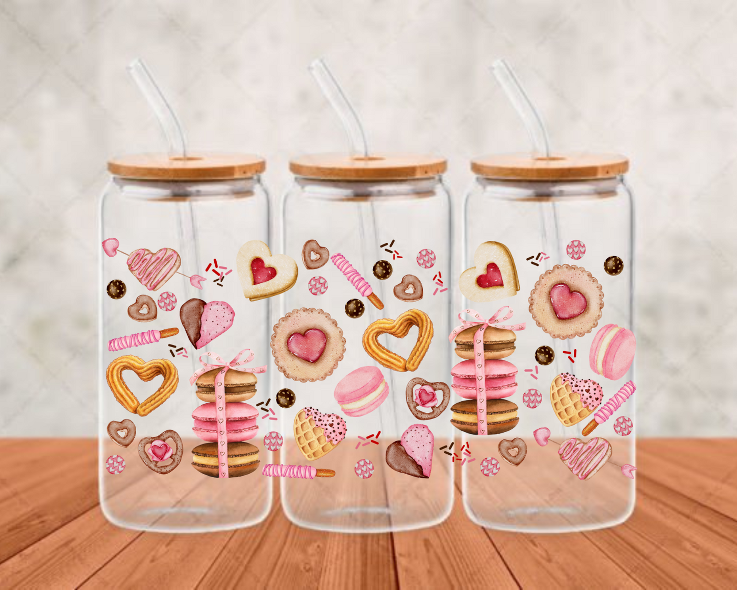 SWEETS  Valentines wrap UV-DTF adhesive cup wrap