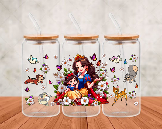 snow-white and daughter UV-DTF adhesive cup wrap