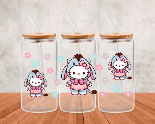 Eeyore Hello Kitty UV-DTF adhesive cup