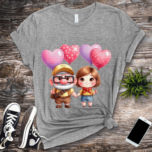 up on 4 heart balloons