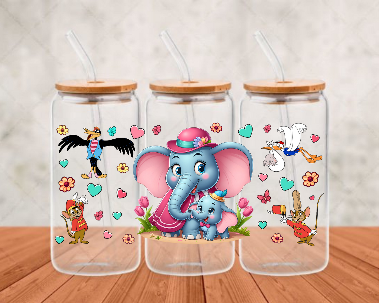 mother & dumbo UV- DTF Adhesive cup wrap