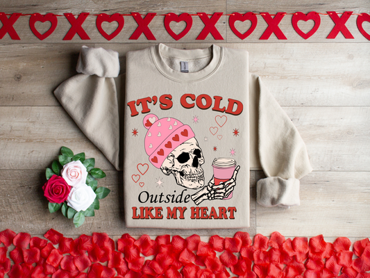 its cold outside like my heart PINK HAT