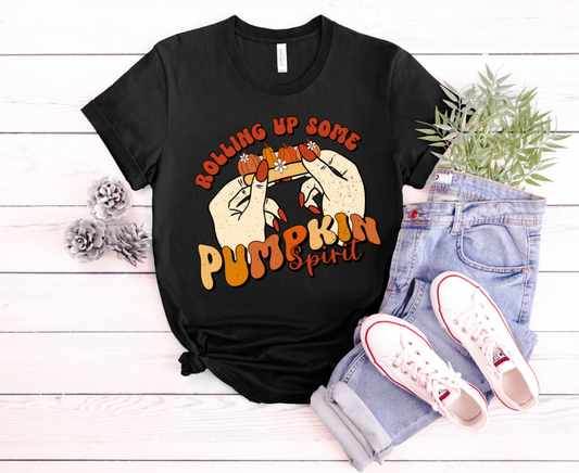 Retro Rolling Up Some Pumpkin Spirit - Distressed.