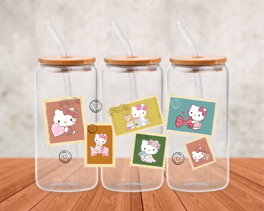 Hello Kitty Stamp UV-DTF adhesive cup wrap