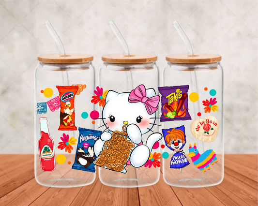 Hispanic Snacks  UV-DTF adhesive cup wrap