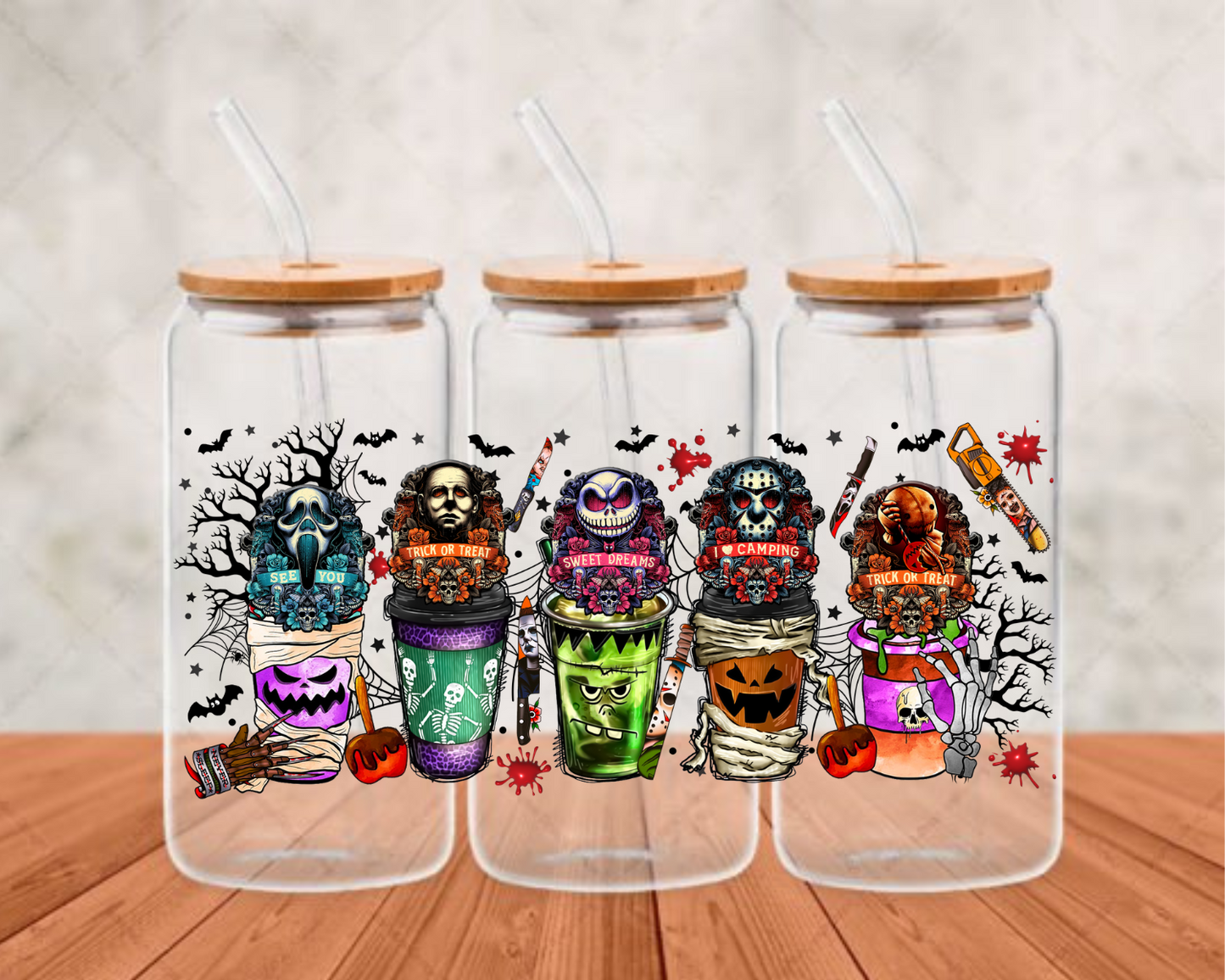 Horror Movies  UV-DTF (adhesive cup wrap)