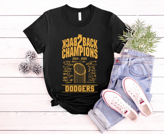 Back 2 Back Champions Dodgers